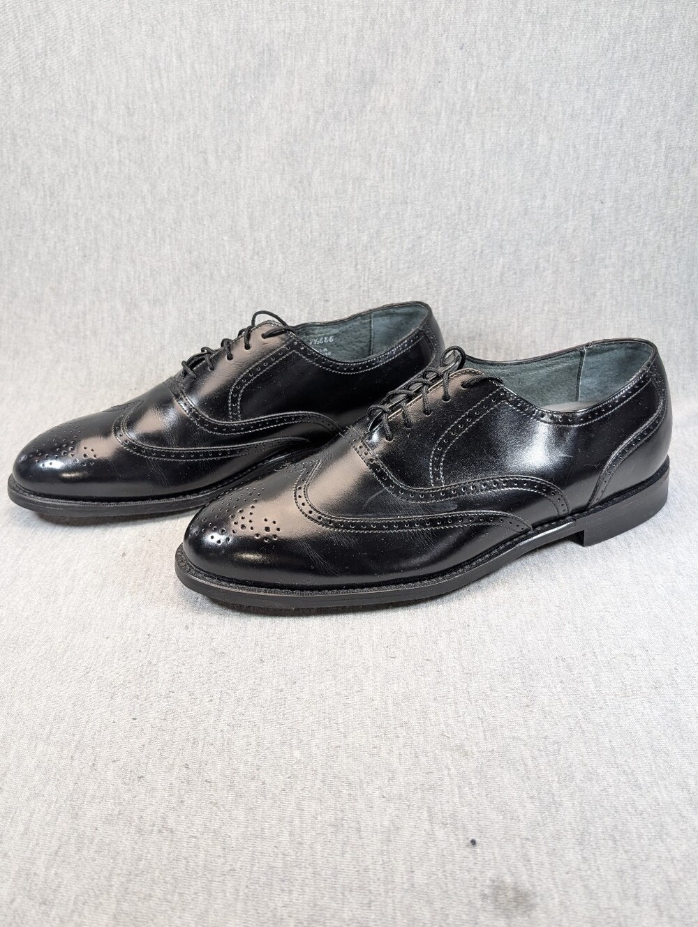 Bostonian Leather Wingtip Oxford Dress Shoes Men's 9.5EEE Black Lace Up